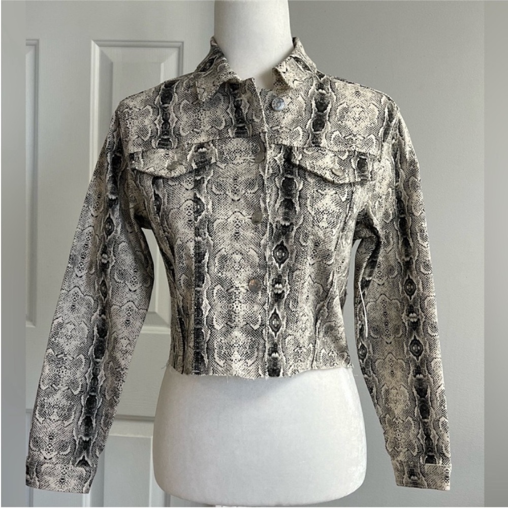 Vigoss Snake Print Jacket Black and Gray Size XS